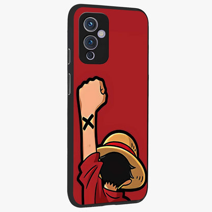 Luffy X Spirit Glass Case upright view showcasing striking anime artwork with adventurous character theme.