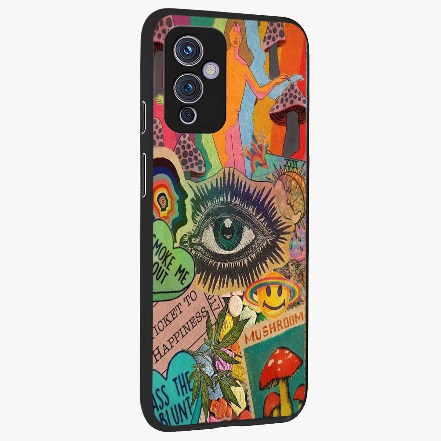 Mystic Eye Wonderland Glass Case upright view showcasing symbolic eye artwork with mysterious fantasy theme.