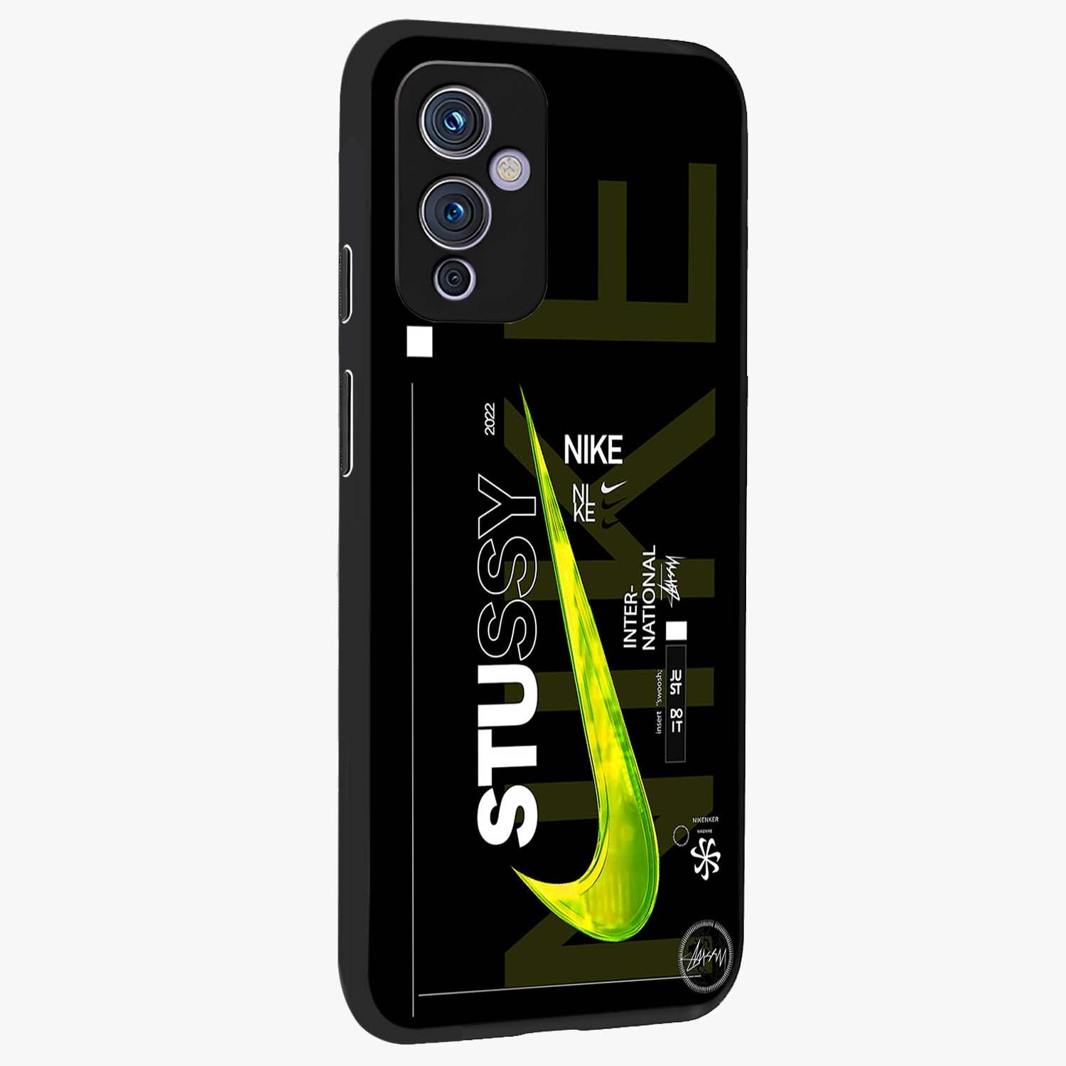Neon Street Edition Glass Case upright view showcasing colorful neon artwork with modern street culture theme.