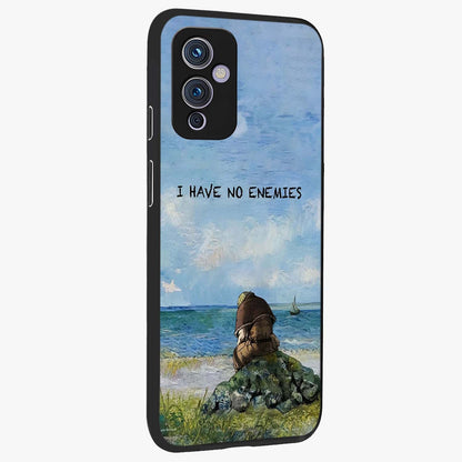 Peace Beyond War Glass Case upright view showcasing powerful peace symbol artwork with inspirational theme.
