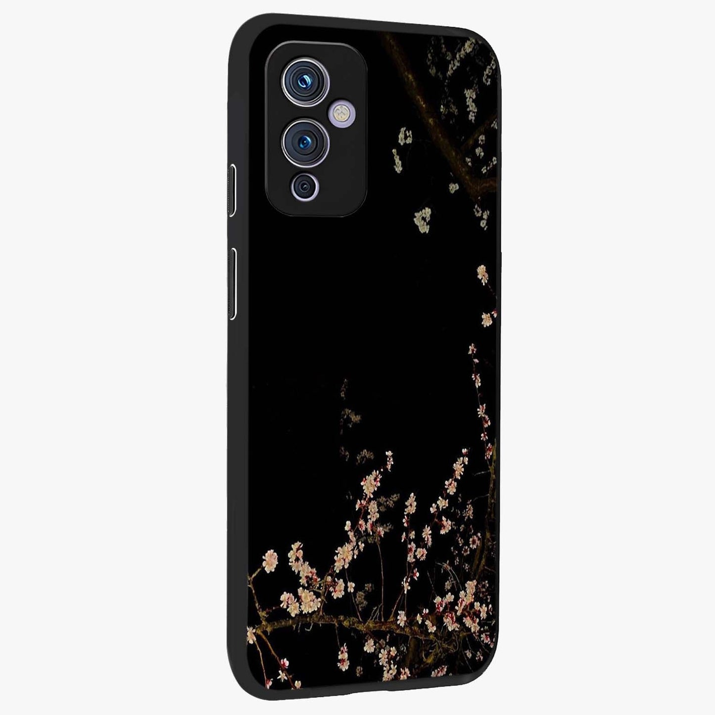 Petal Moon Light With Custom Name Glass Case upright view showcasing elegant floral moon artwork with personalized aesthetic.