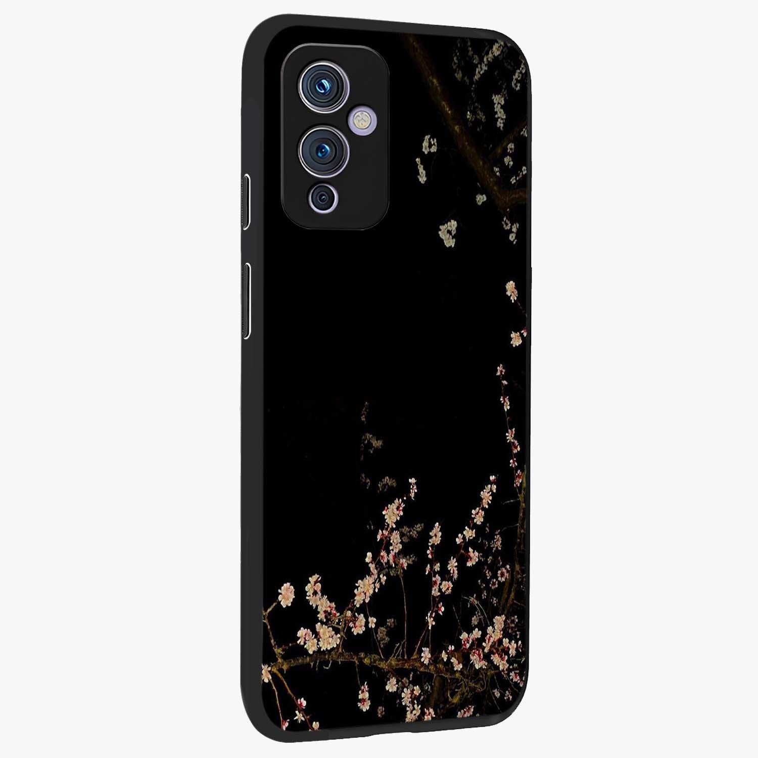Petal Moon Light With Custom Name Glass Case upright view showcasing elegant floral moon artwork with personalized aesthetic.