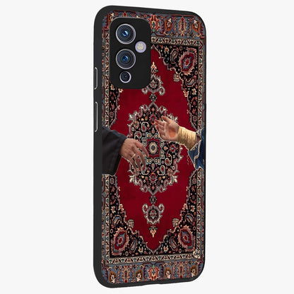 Royal Touch Reach Glass Case upright view showcasing stylish royal inspired artwork with graceful theme.