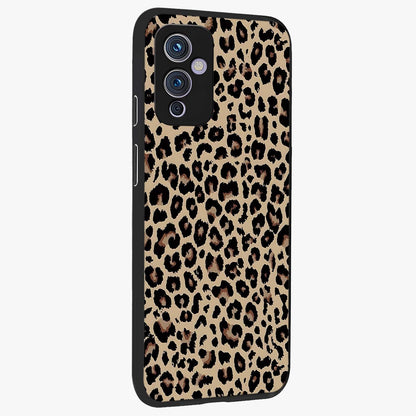Savage Chic Pattern Glass Case upright view showcasing trendy decorative artwork with edgy fashion theme.