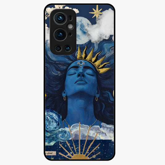 Aesthetic Lord Shiva Glass Case showing flat back view with divine Shiva artwork and glossy glass finish.