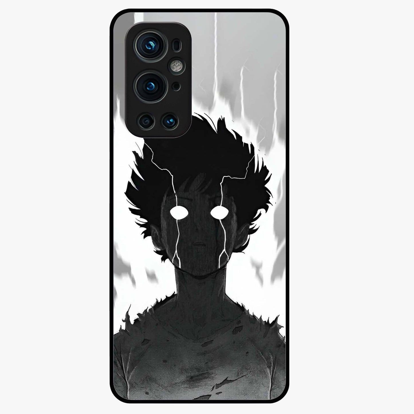 Awakened Inner Rage Glass Case showing flat back view with intense artistic artwork and glossy glass finish.