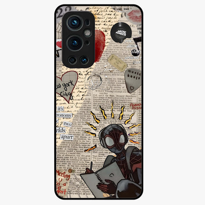 City Dream Sketch Glass Case showing flat back view with artistic city skyline sketch artwork and glossy glass finish.