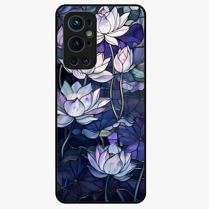 Gloss Petal Rush Glass Case showing flat back view with glossy flower petal artwork and smooth glass finish.