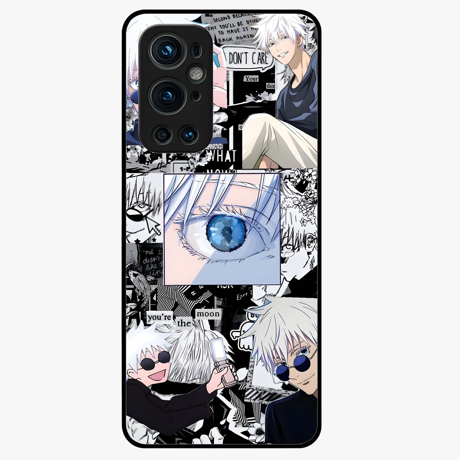 Infinity Sorcerer Chaos Glass Case showing flat back view with mystical sorcerer themed artwork and glossy glass finish.