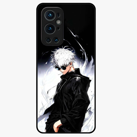 Limitless Shadow King Glass Case showing flat back view with powerful shadow warrior artwork and glossy glass finish.