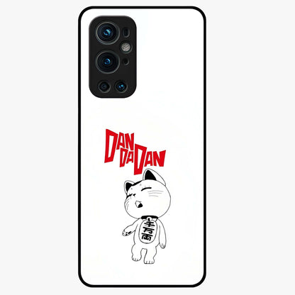 Playful Spirit Charm Glass Case showing flat back view with cheerful charm themed artwork and glossy glass finish.