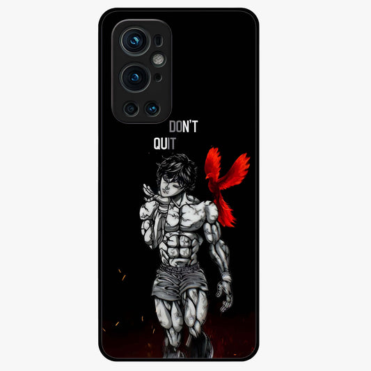 Rise Beyond Limits Glass Case showing flat back view with motivational typography artwork and glossy glass finish.