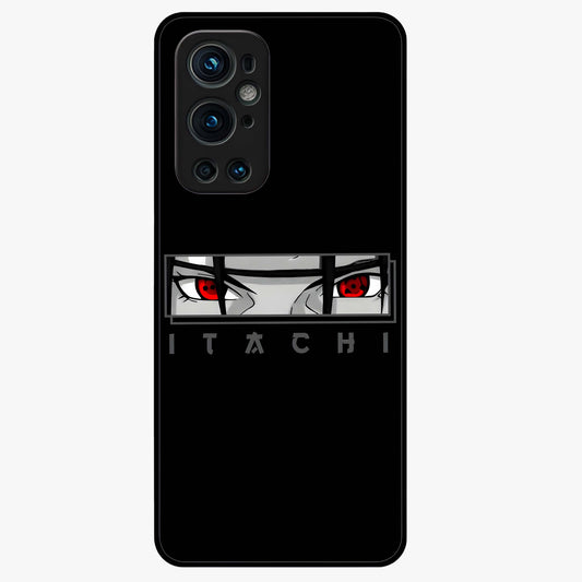 Scarlet Gaze Dominance Glass Case showing flat back view with striking red themed artwork and glossy glass finish.
