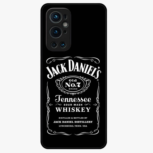 Vintage Whiskey Heritage Glass Case showing flat back view with classic whiskey inspired artwork and glossy glass finish.