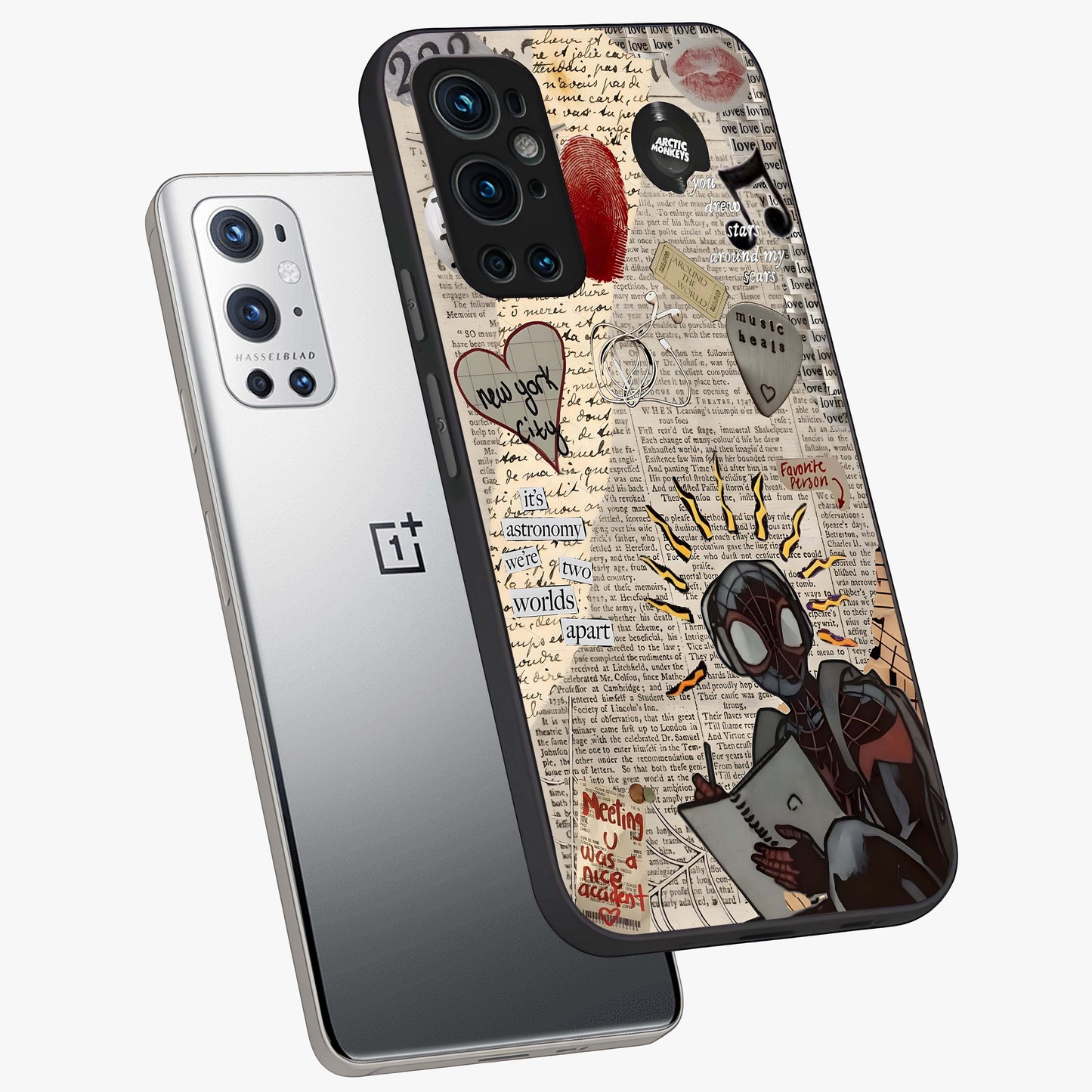 City Dream Sketch Glass Case displayed in angled mockup highlighting minimal city illustration with aesthetic sketch style.