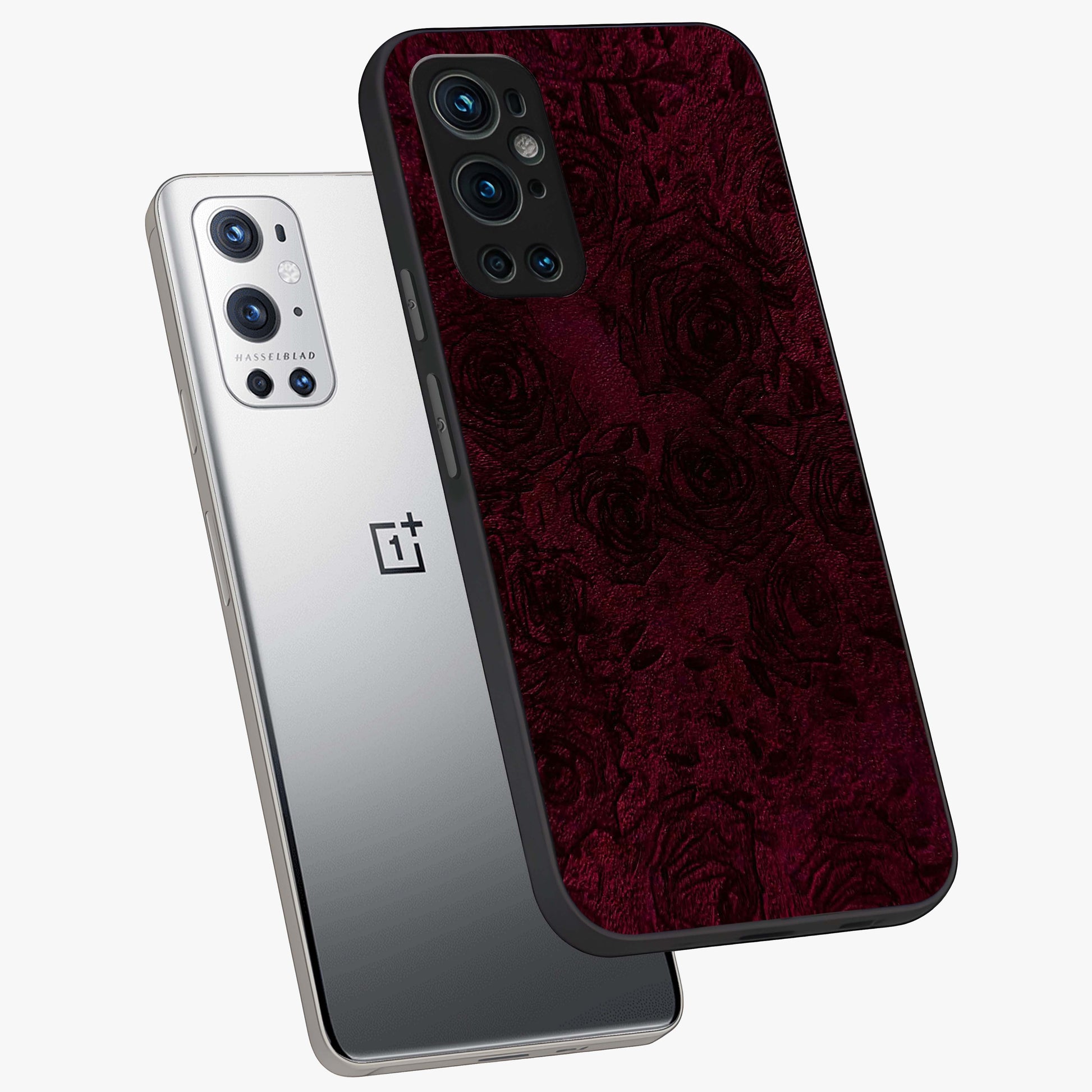 Crimson Fade Flow Glass Case displayed in angled mockup highlighting smooth gradient design with modern aesthetic style.