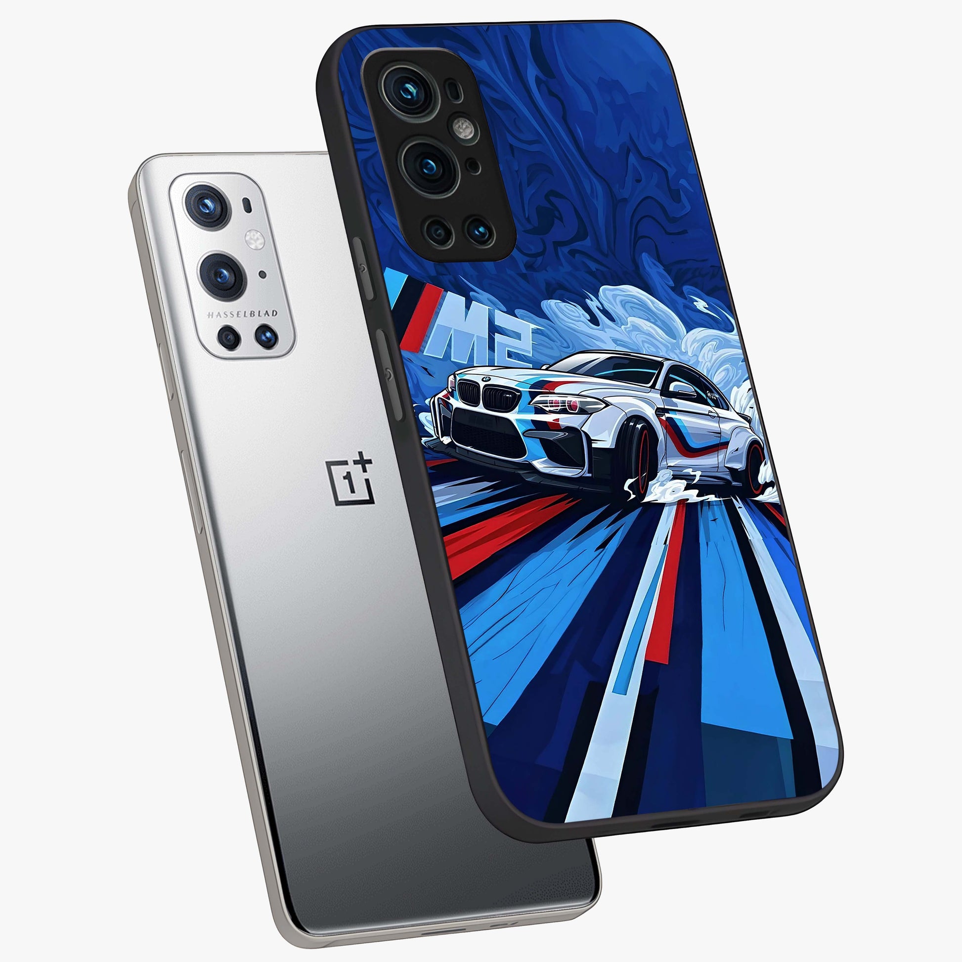 Drift Power Rush Glass Case displayed in angled mockup highlighting powerful drift car design with sporty aesthetic style.