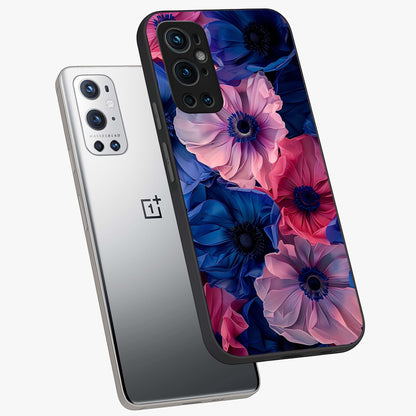 Flower Paper Art Pattern Glass Case displayed in angled mockup highlighting layered paper flower design with artistic aesthetic.