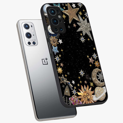 Galactic Jewel Stars Glass Case displayed in angled mockup highlighting shining celestial star design with cosmic aesthetic style.