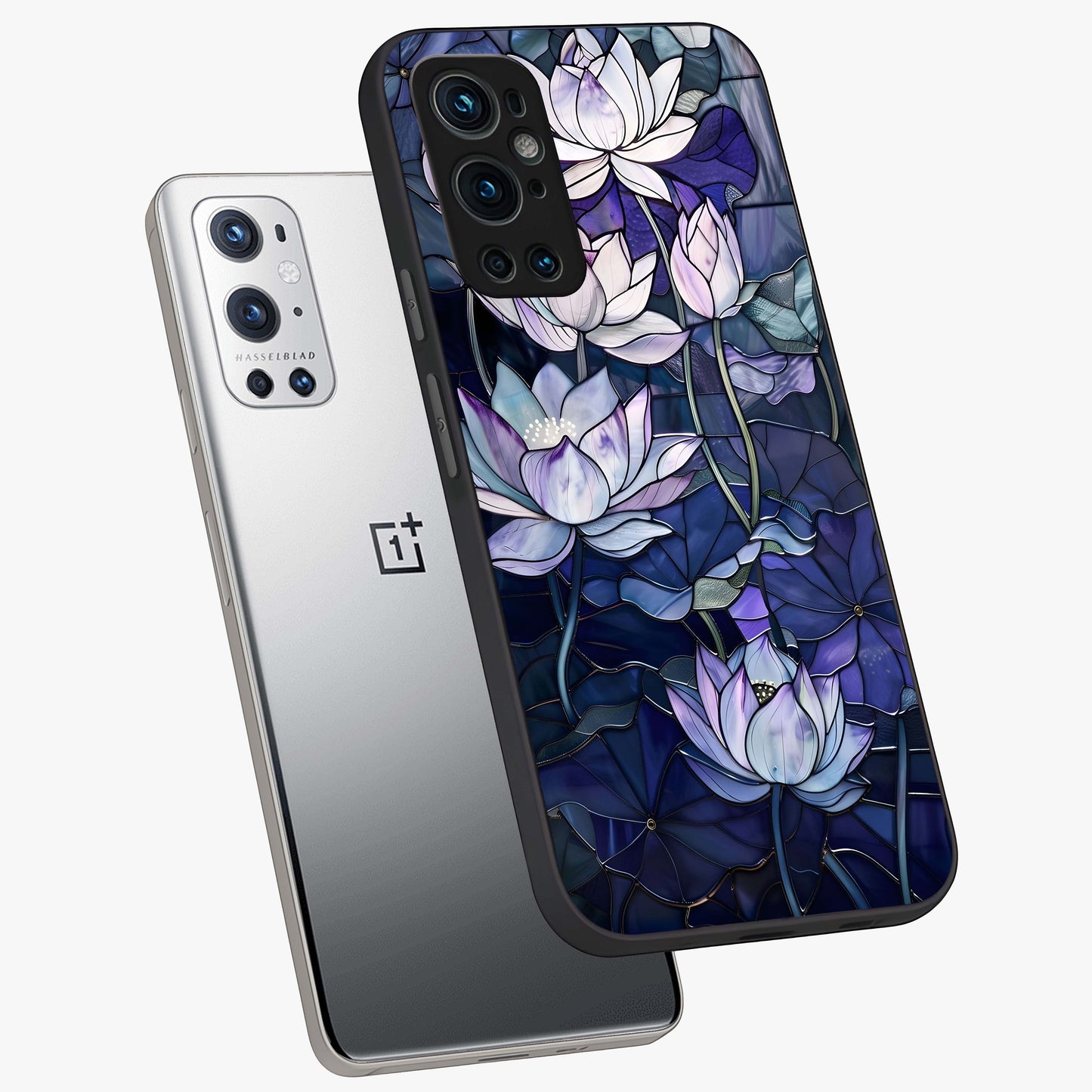 Gloss Petal Rush Glass Case displayed in angled mockup highlighting vibrant petal design with elegant floral aesthetic.