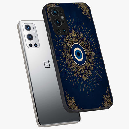 Golden Celestial Charm Glass Case displayed in angled mockup highlighting sparkling cosmic charm design with celestial aesthetic.