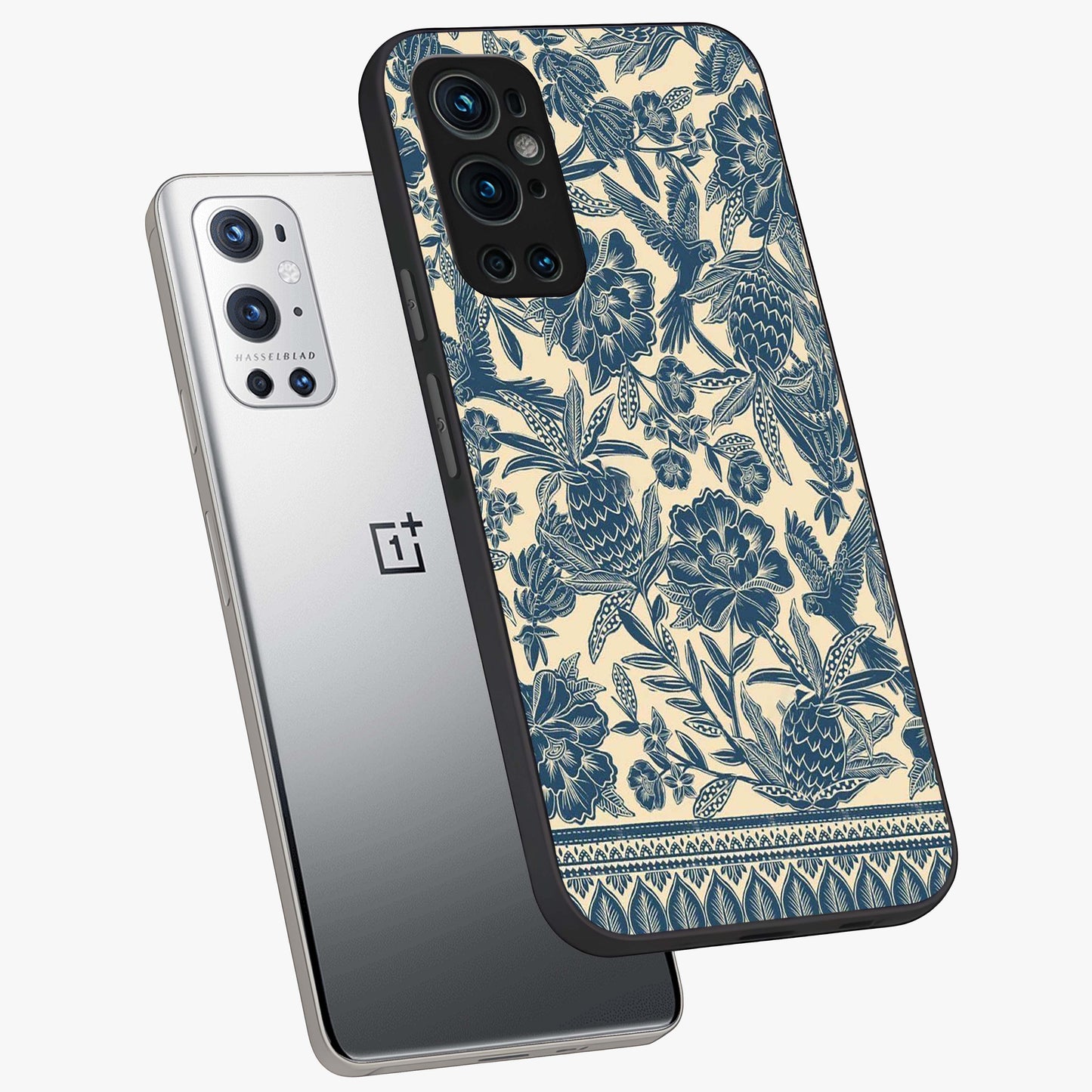Heirloom Wild Bloom Glass Case displayed in angled mockup highlighting botanical bloom design with classic aesthetic style.