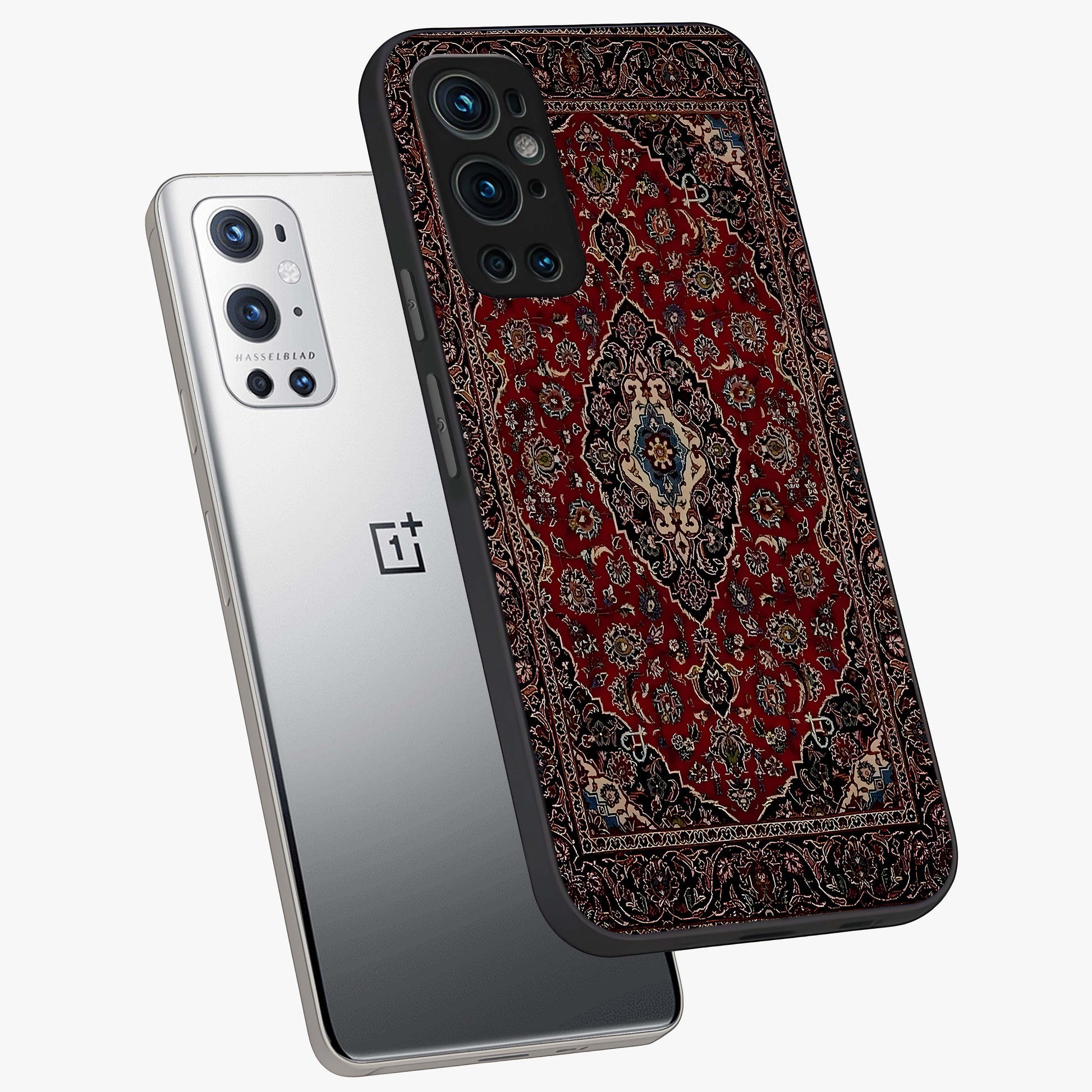 Heritage Carpet Royale Glass Case displayed in angled mockup highlighting intricate royal carpet design with heritage aesthetic.