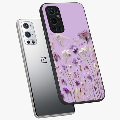 Lavender Blossom Dream Glass Case displayed in angled mockup highlighting dreamy lavender flower design with calming aesthetic style.