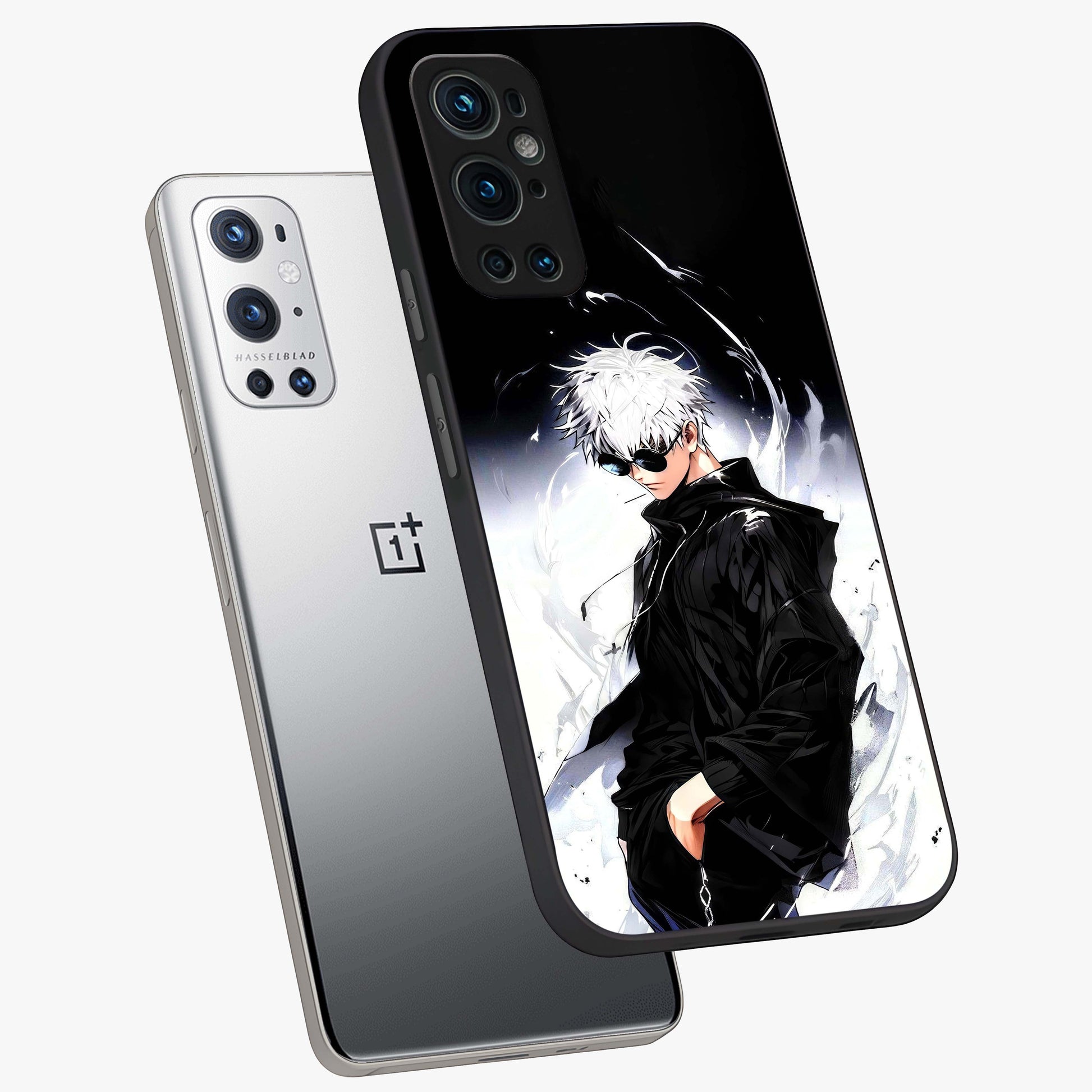 Limitless Shadow King Glass Case displayed in angled mockup highlighting dramatic dark hero design with intense aesthetic.