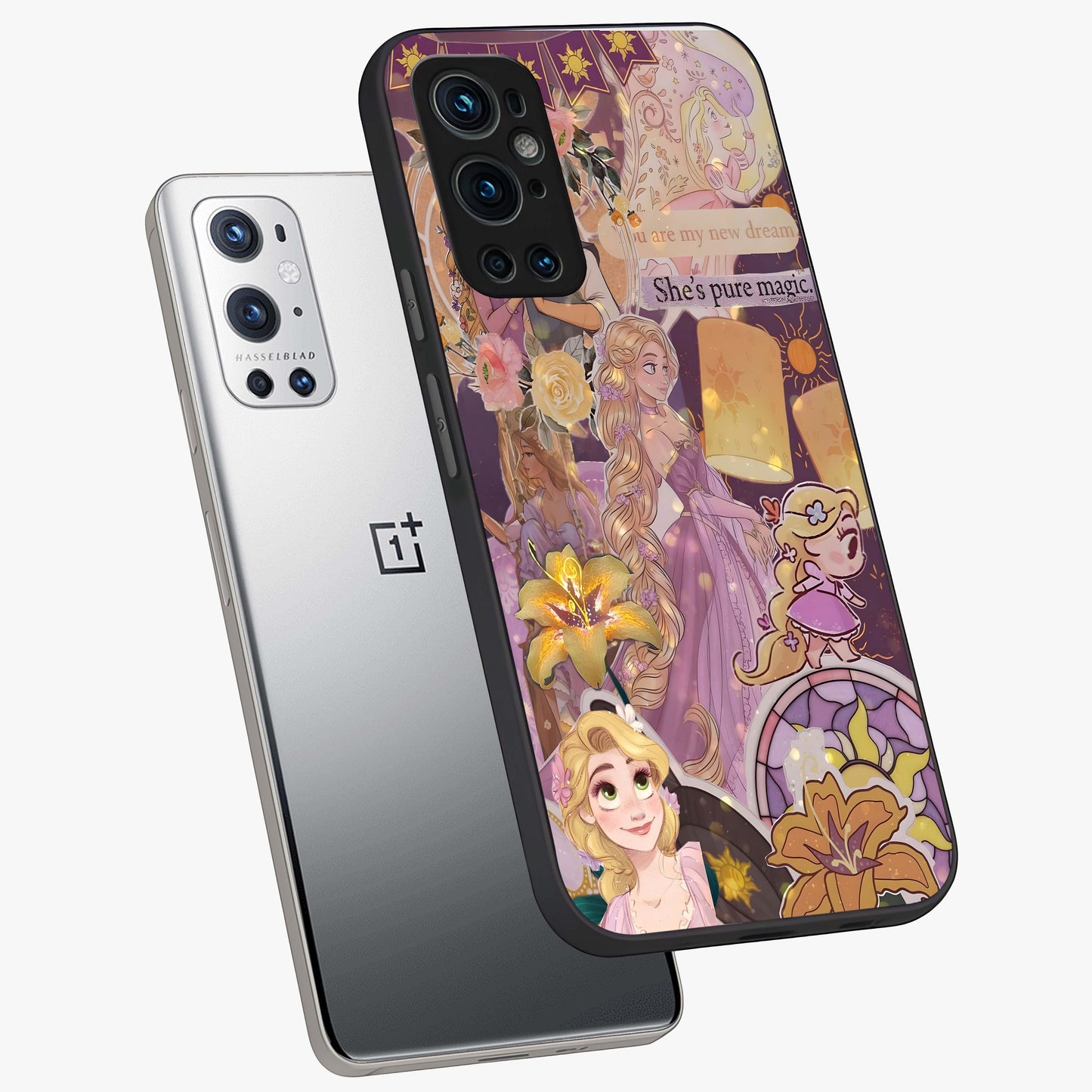 Magical Tangled Dream Glass Case displayed in angled mockup highlighting whimsical fantasy design with magical aesthetic.