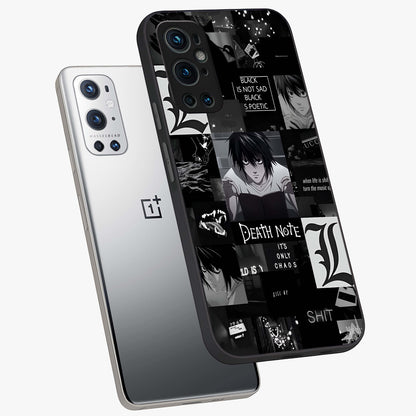 Midnight Chaos Mind Glass Case displayed in angled mockup highlighting chaotic artistic design with dramatic midnight aesthetic.