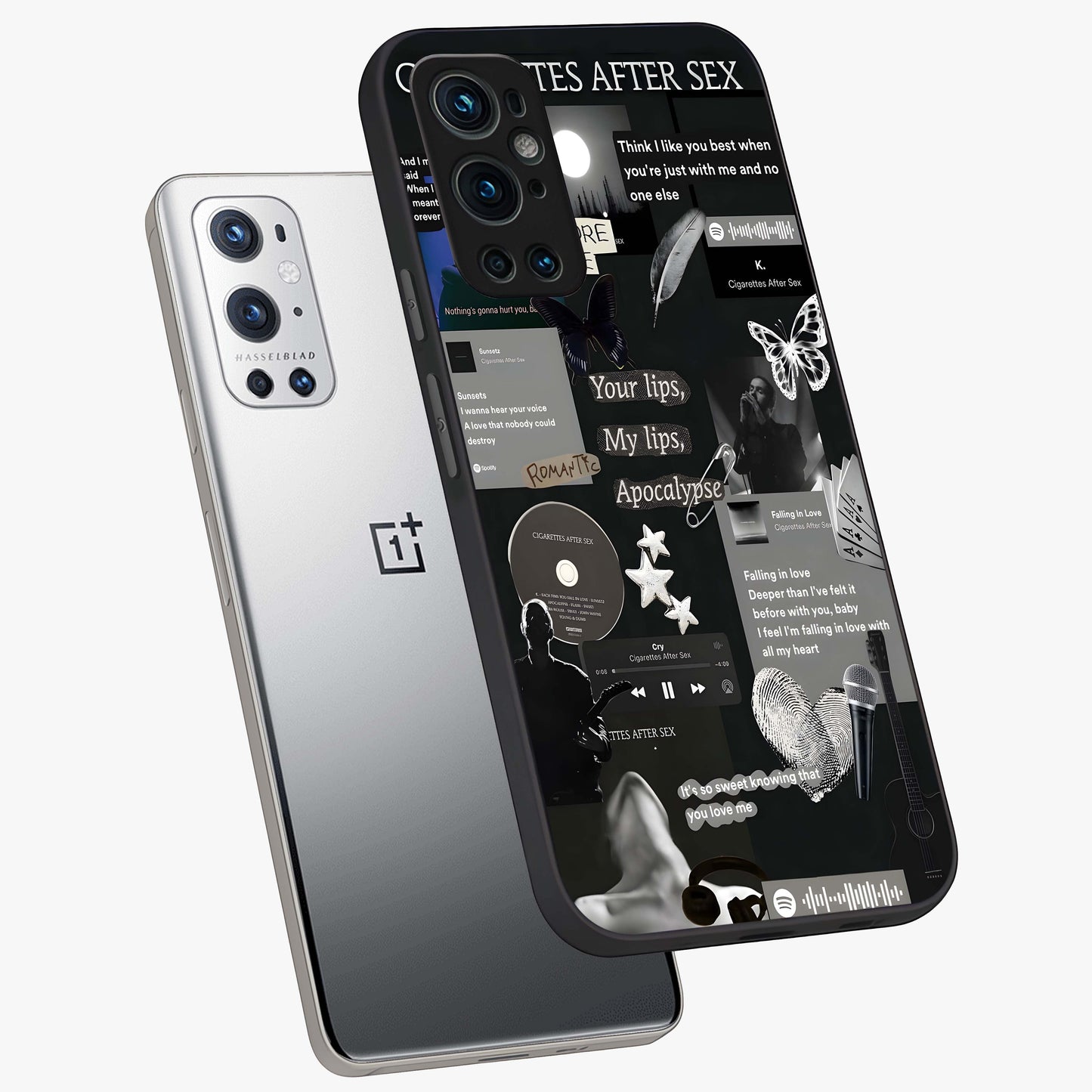Midnight Love Echo Glass Case displayed in angled mockup highlighting elegant love inspired design with deep aesthetic style.
