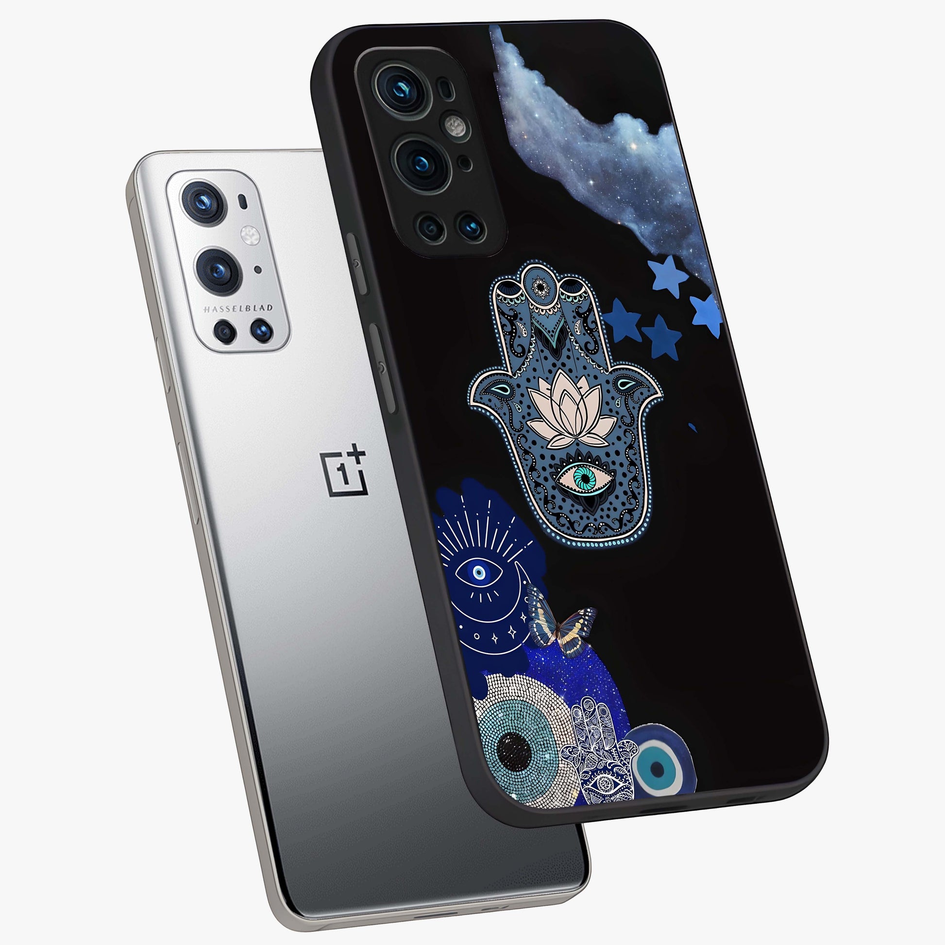 Mystic Hand Aura Glass Case displayed in angled mockup highlighting magical aura design with spiritual aesthetic style.