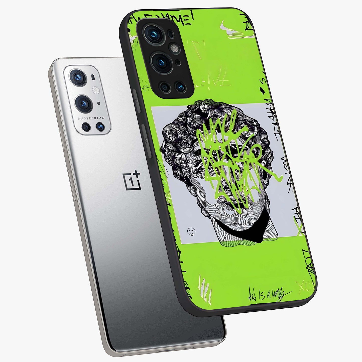 Neo Graffiti Rebellion Glass Case displayed in angled mockup highlighting urban street art design with rebellious aesthetic.