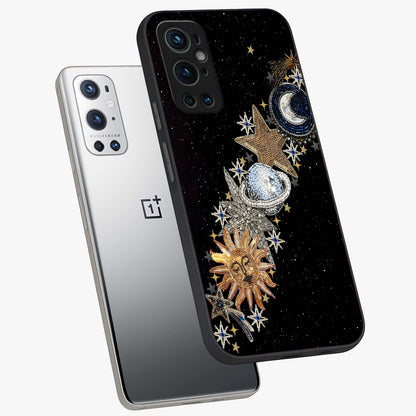 Pearls Universe Object Glass Case displayed in angled mockup highlighting celestial pearl design with dreamy aesthetic.