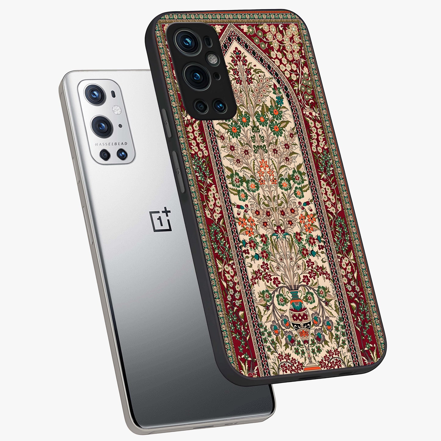 Persian Inspired Glass Case displayed in angled mockup highlighting intricate traditional design with elegant cultural aesthetic.