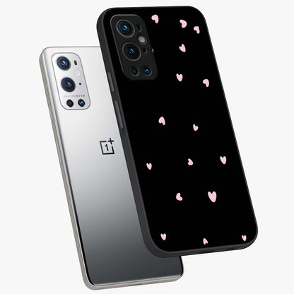 Pink Love Drops Glass Case displayed in angled mockup highlighting cute love drop design with vibrant pink aesthetic.
