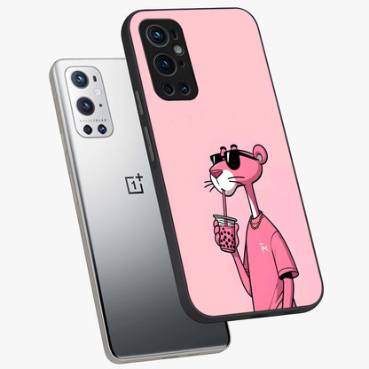 Pink Panther Glass Case displayed in angled mockup highlighting playful cartoon character design with vibrant pink aesthetic.