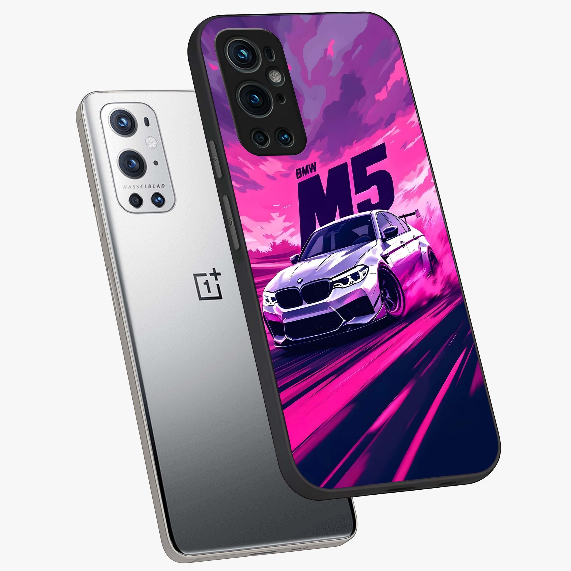 Velocity Drift Pulse Glass Case displayed in angled mockup highlighting dynamic drift design with sporty automotive aesthetic.