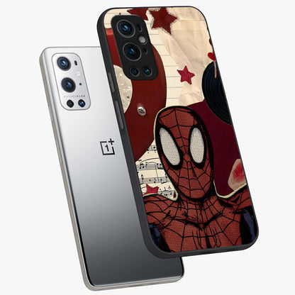 Web Warrior Vibes Glass Case displayed in angled mockup highlighting dynamic web design with comic style aesthetic.