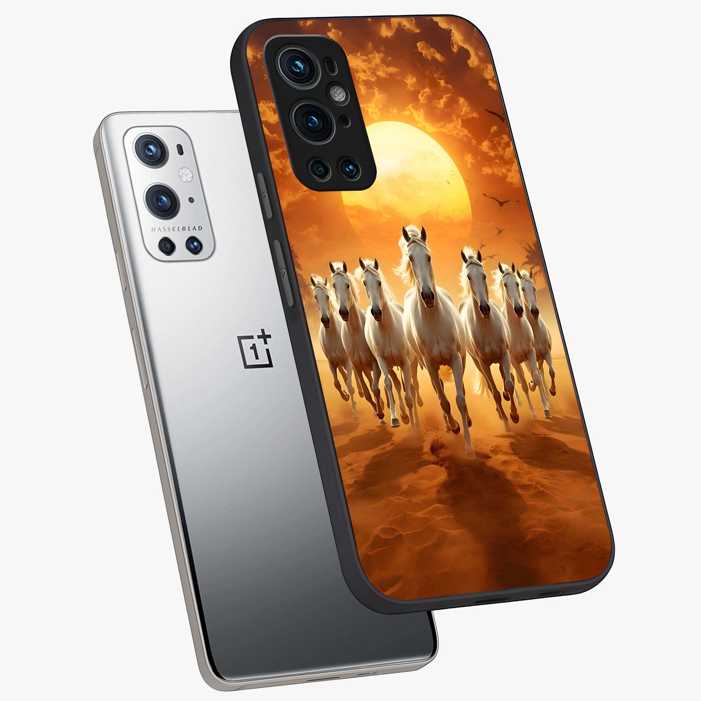 Wild Sunset Majesty Glass Case displayed in angled mockup highlighting vibrant sunset sky design with scenic aesthetic.