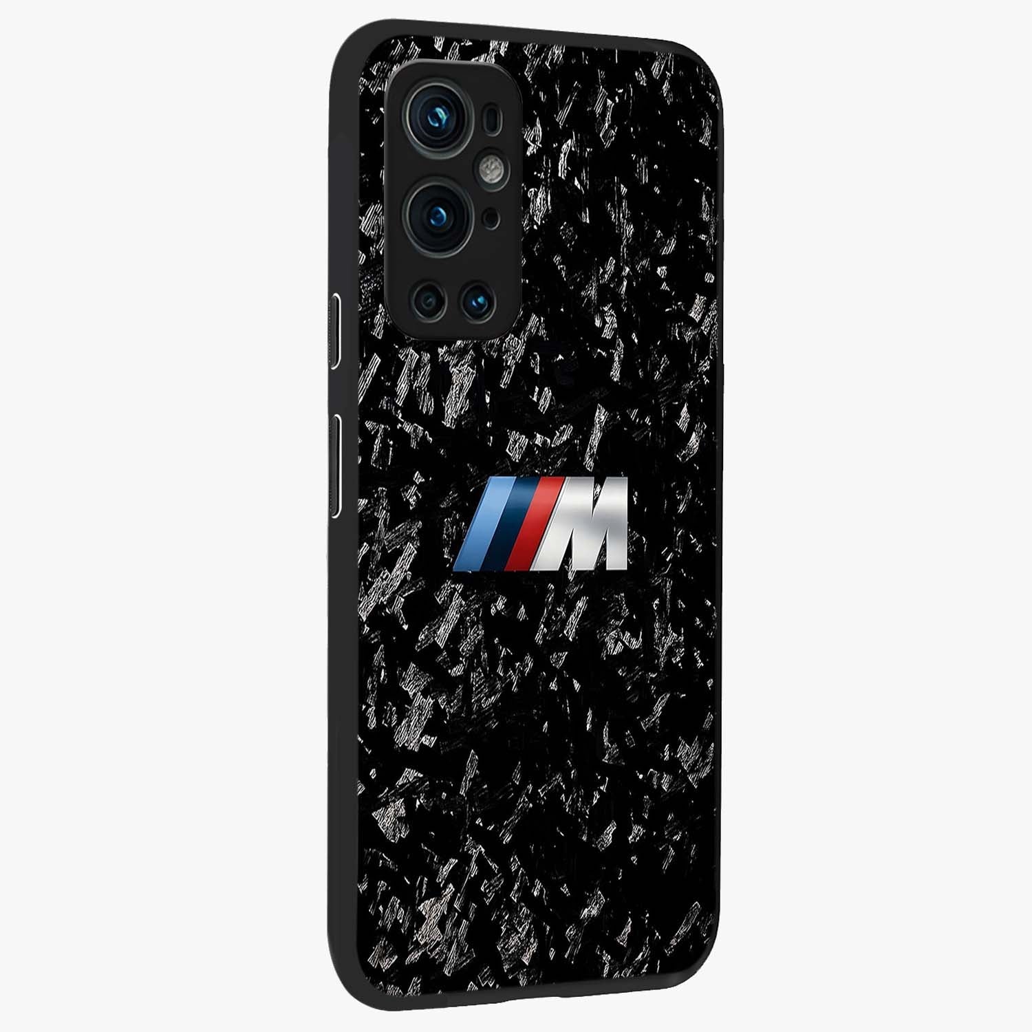 Carbon Speed Mark Glass Case upright view showcasing modern carbon speed graphic with bold automotive theme.