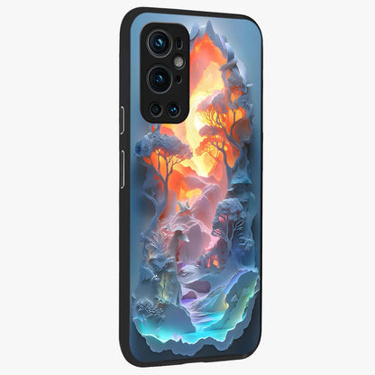 Glow Forest Portal Glass Case upright view showcasing enchanted forest portal artwork with fantasy nature theme.