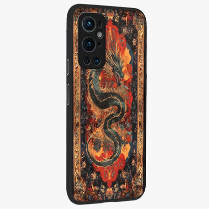 Inferno Dragon Soul Glass Case upright view showcasing intense dragon artwork with fantasy fire theme.