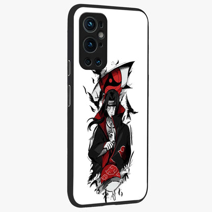 Itachi Limited Edition Naruto Anime Glass Case upright view showcasing intense anime artwork with powerful character theme.