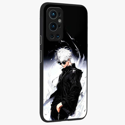 Limitless Shadow King Glass Case upright view showcasing bold shadow warrior artwork with epic fantasy theme.