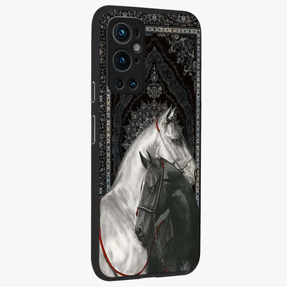 Majestic Ride Legacy Glass Case upright view showcasing dynamic ride inspired artwork with modern automotive theme.