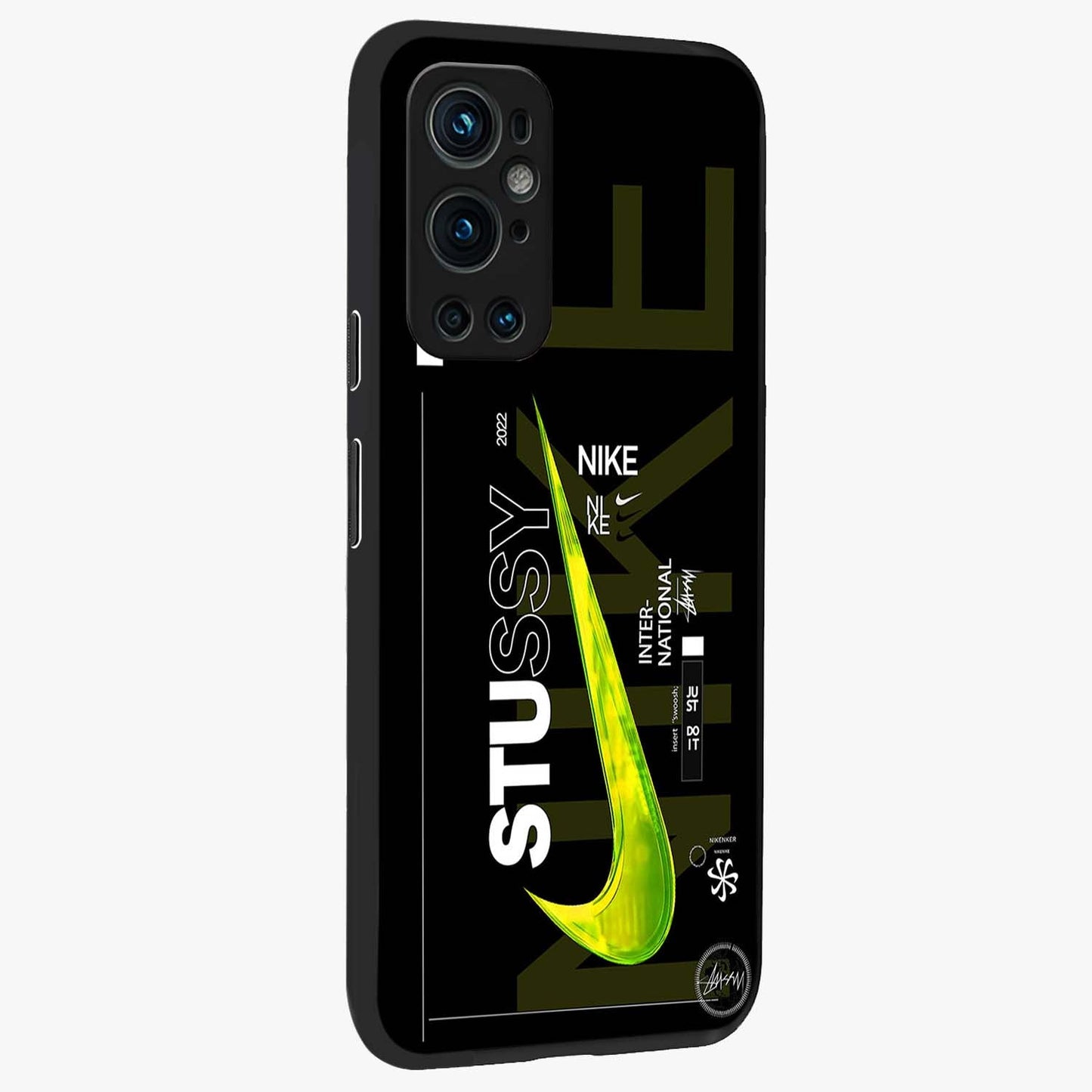 Neon Street Edition Glass Case upright view showcasing colorful neon artwork with modern street culture theme.