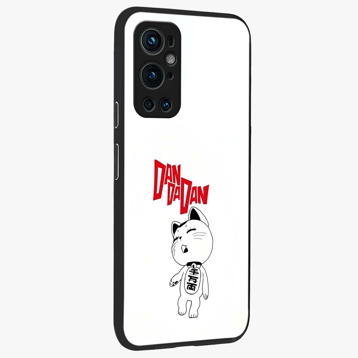 Playful Spirit Charm Glass Case upright view showcasing vibrant charm artwork with fun artistic theme.
