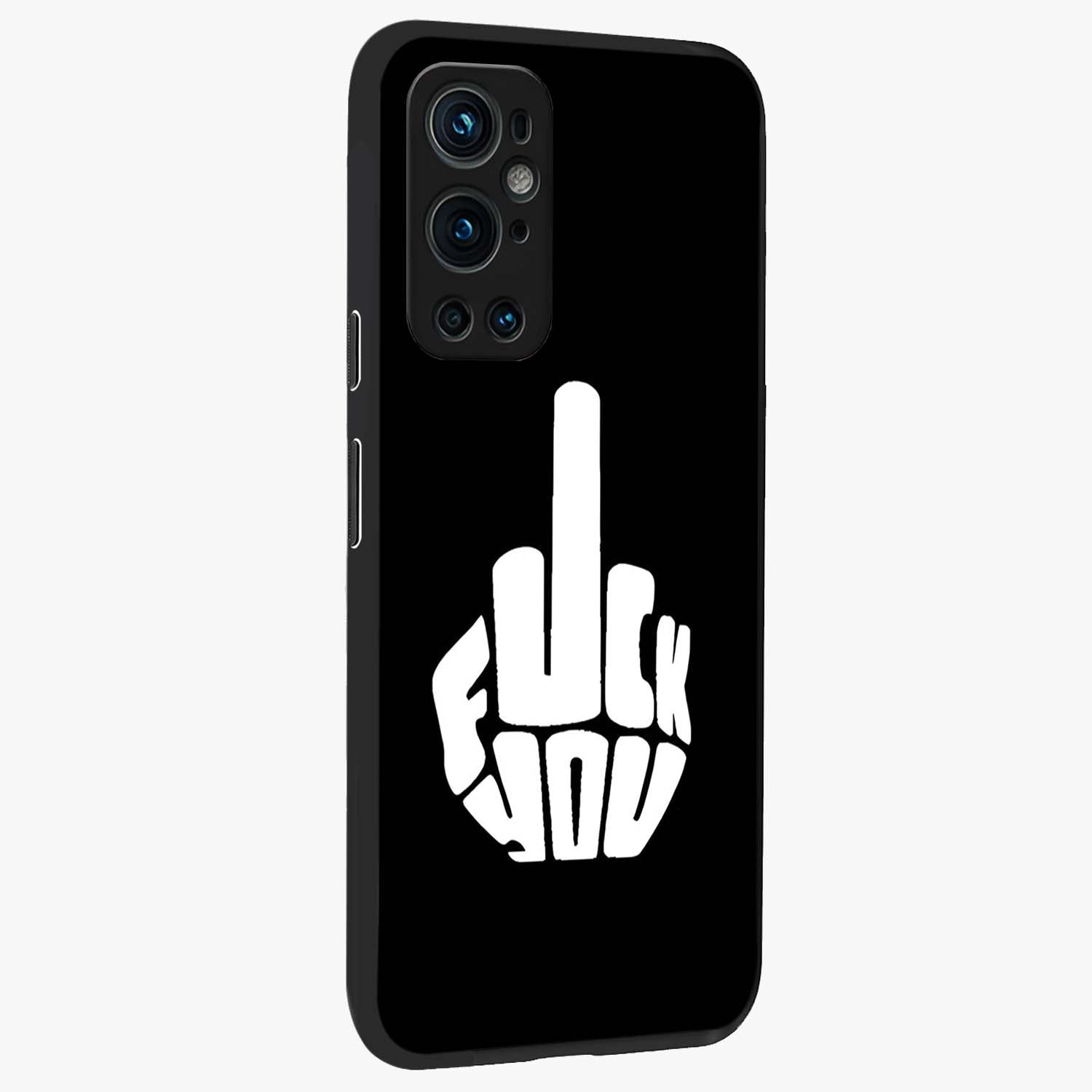 Rebel Mode On Glass Case upright view showcasing striking statement artwork with bold rebellious theme.